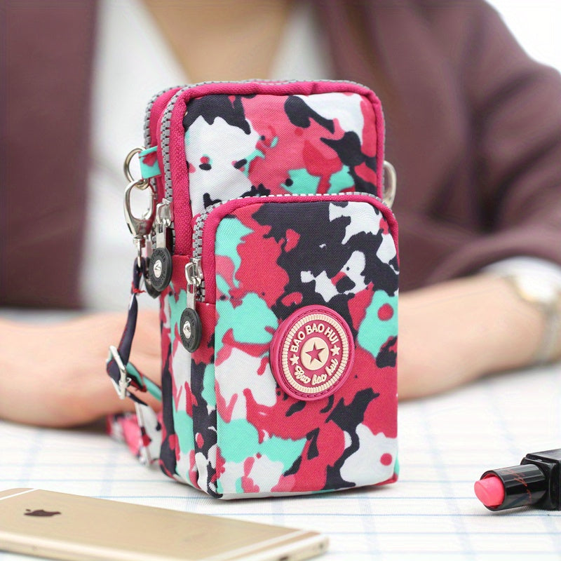 1pc Sport Wallet, Mobile Phone Bag, Shoulder Bag, Handbag, Coin Purse, Retro Keychain Small Purse