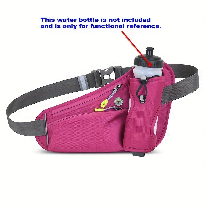 1pc Outdoor Sports Waist Bag - Multifunctional Fitness Storage Pouch with Multiple Pockets, Ideal for Men & Women, Perfect for Motorcycles, Bicycles, Hiking & Mountaineering, Black Nylon, Adjustable Strap, Motorcycle Waist Bag | Sleek Black Waist Bag | Se