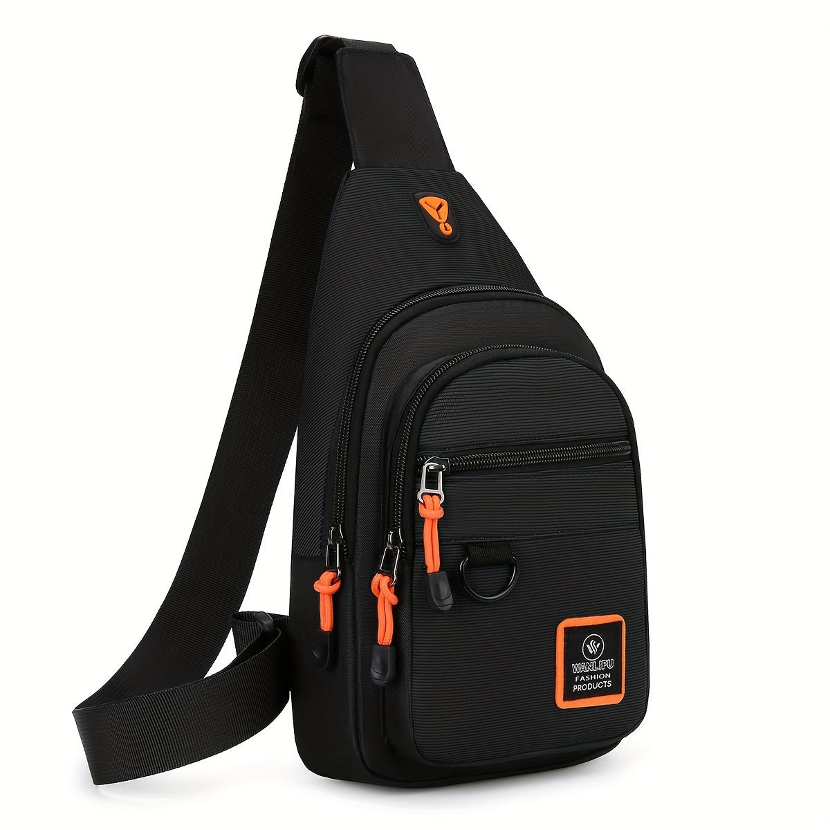 1pc Ultra-Durable Wear-Resistant Chest Bag - Compact, Lightweight, Portable, and Spacious Oxford Shoulder Bag for Outdoor Mountain Climbing, Riding, Travel, and Hiking - Small Three-Layer Design with Large Capacity and Adjustable Straps