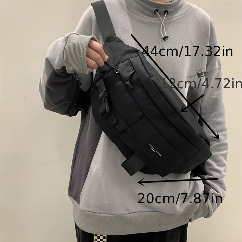 2023 Trendy Large Capacity Waist Pack for Men & Women - Vintage Cargo Style, Casual Couple's Chest Bag with Zip Closure