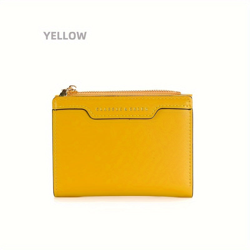 2024 Chic Women's Slim Wallet with Zipper - Multi-Functional, Ultra-Thin Card Holder in Multiple Colors