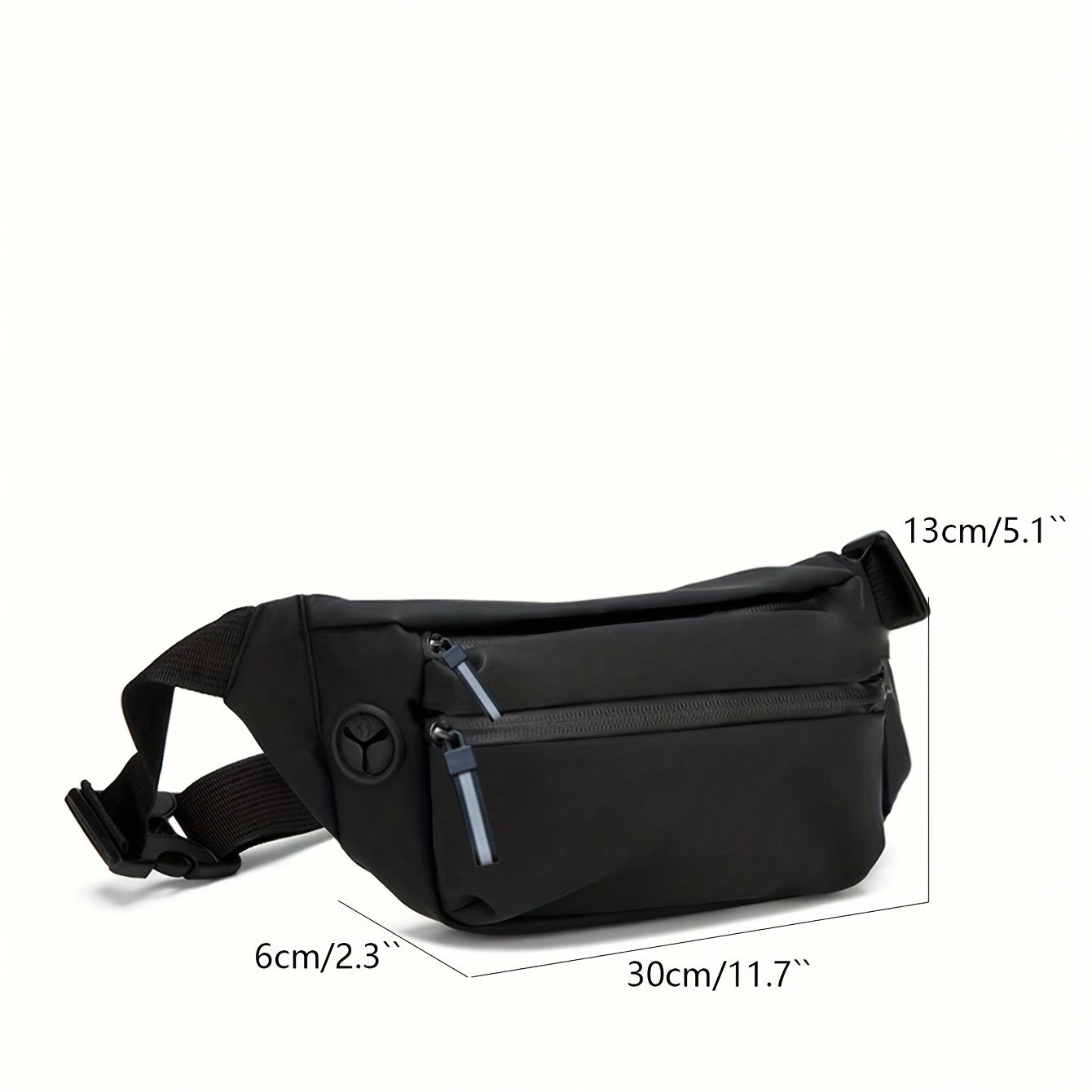 1pc Nylon Casual Waist Pouch, Outdoor Sports Crossbody Sling Bag, Male Shoulder Wallet Storage, Travel Hip Bag for Men