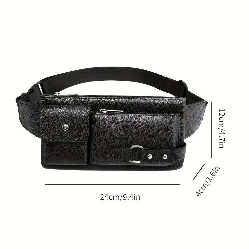 1pc Men’s Sling Bag, Multi-Functional Crossbody Chest Pack with Adjustable Strap, Zippered Compartments & Snap Button Closure for Outdoor Sports, Business Casual, and Everyday Use, Everyday Sling Pack | Casual Accessory | Functional Design