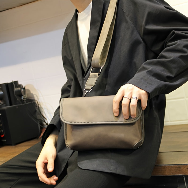 1pc Men's Trendy Small Shoulder Bag, Vintage Casual Crossbody Bag