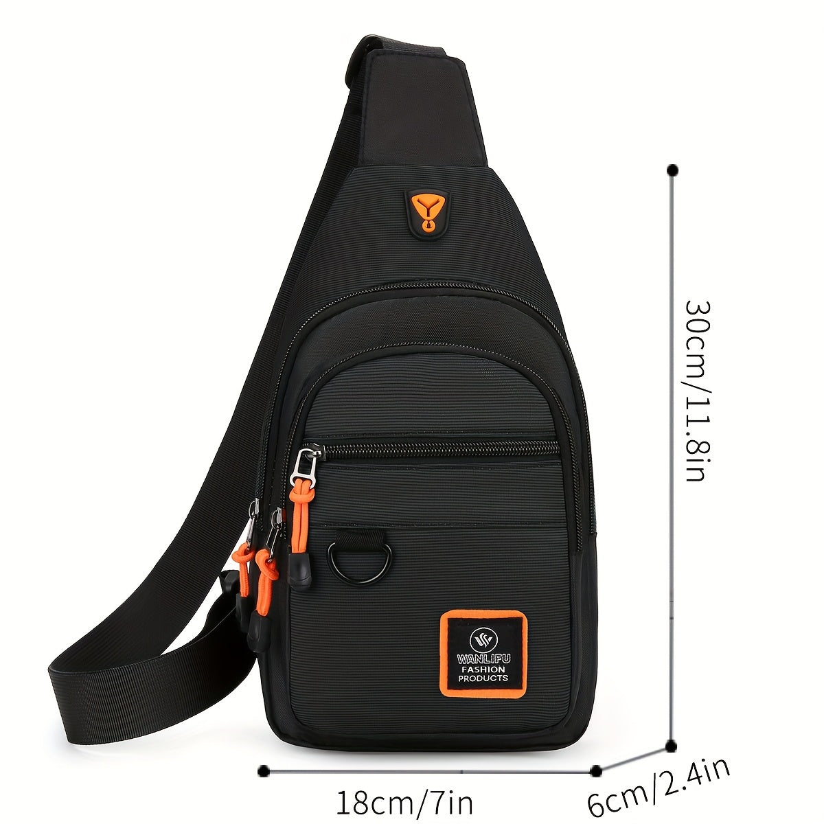 1pc Ultra-Durable Wear-Resistant Chest Bag - Compact, Lightweight, Portable, and Spacious Oxford Shoulder Bag for Outdoor Mountain Climbing, Riding, Travel, and Hiking - Small Three-Layer Design with Large Capacity and Adjustable Straps