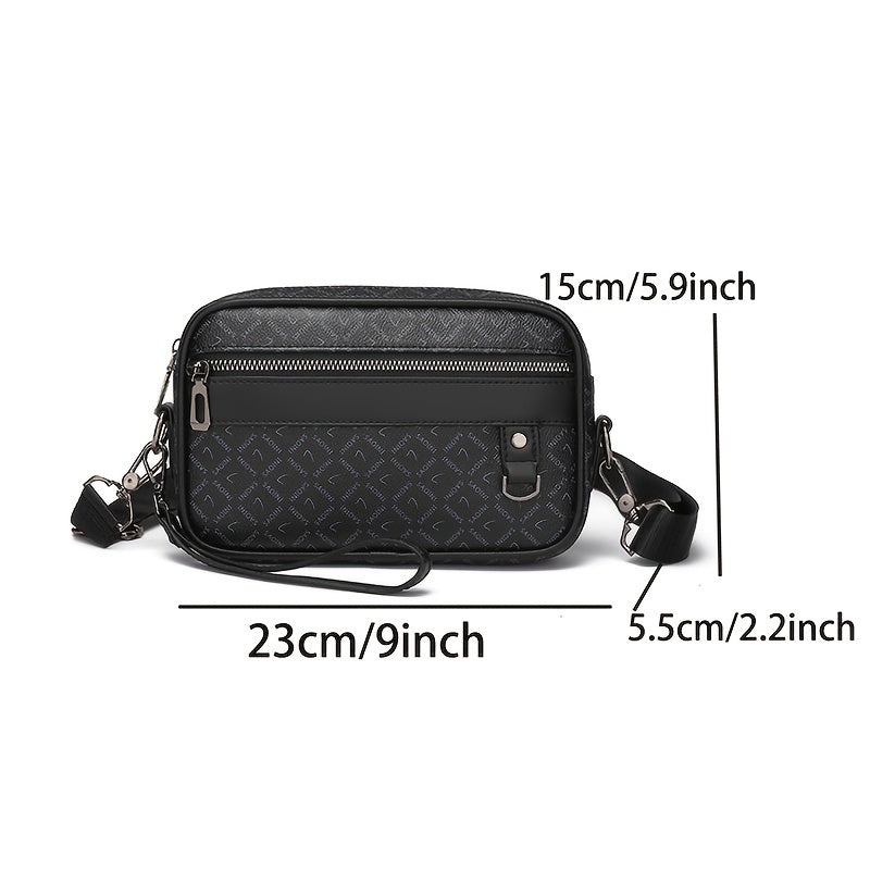 1pc Men's PU Casual Diagonal Shoulder Bag Handbag Suitable For Daily Use