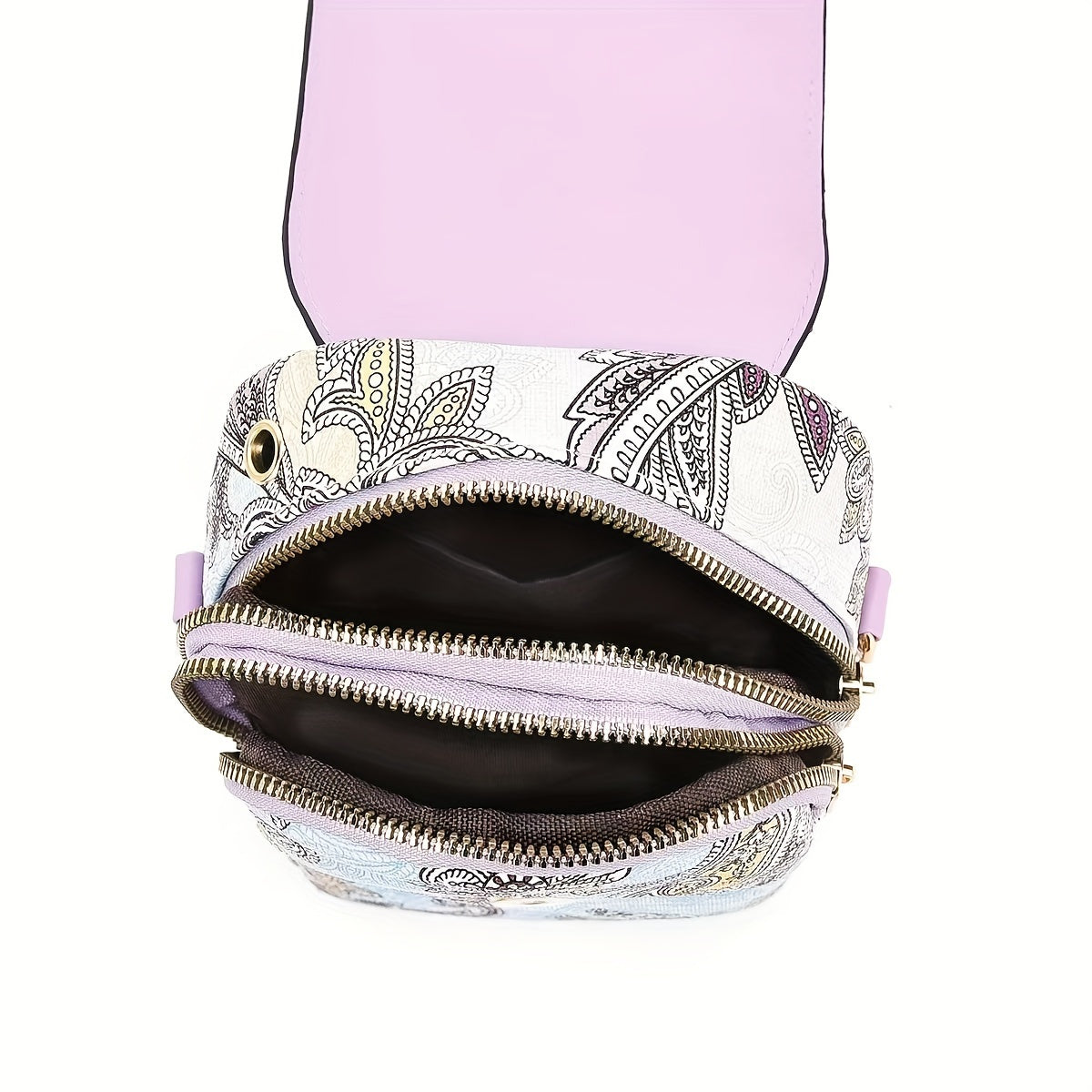 2024 New Small Multi-layer Mobile Phone Bag, High-end Light Luxury Print Single Shoulder Crossbody Bag for Women