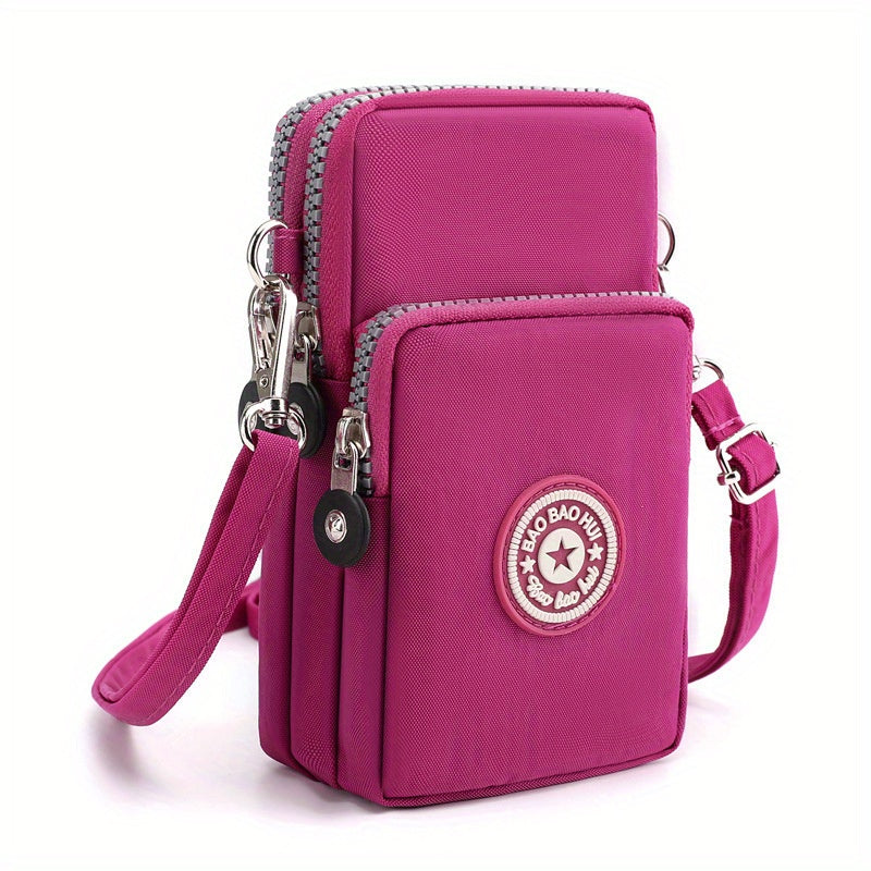 1pc Sport Wallet, Mobile Phone Bag, Shoulder Bag, Handbag, Coin Purse, Retro Keychain Small Purse