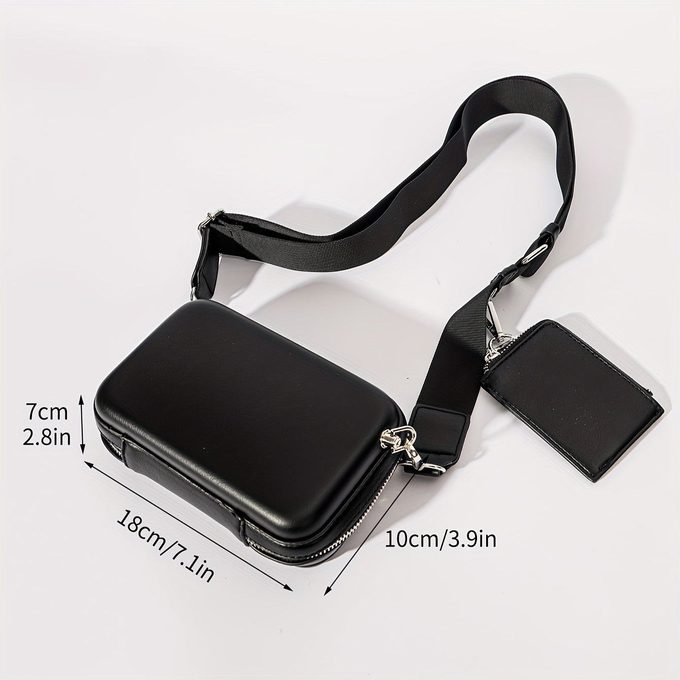1pc Men's Mini Versatile Hard Shell Commuter Daily Simple Small Crossbody Bag
