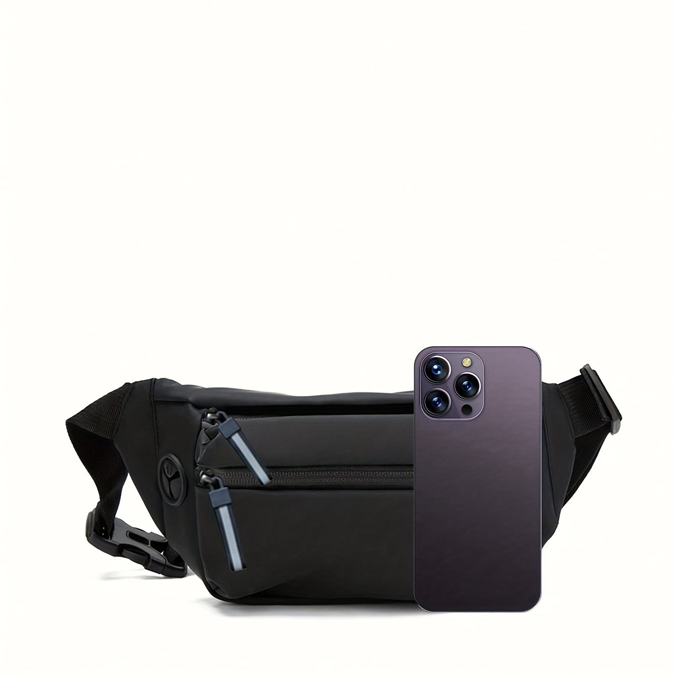1pc Nylon Casual Waist Pouch, Outdoor Sports Crossbody Sling Bag, Male Shoulder Wallet Storage, Travel Hip Bag for Men