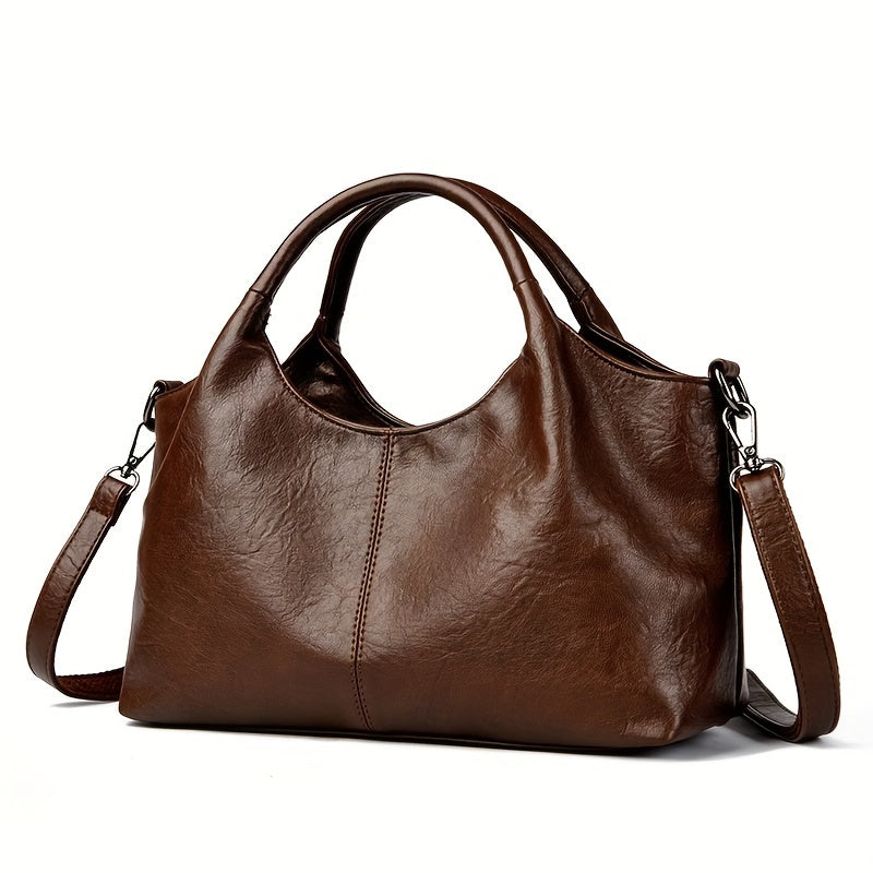 2025 Trendy Handbag, Fashionable Women's Shoulder Bag, Gift for Mom, Casual Crossbody Bag, Versatile Shopping Bag with Zip Closure, Synthetic Material Lining, Adjustable Strap, Edgeless Decoration, Multiple Colors Available