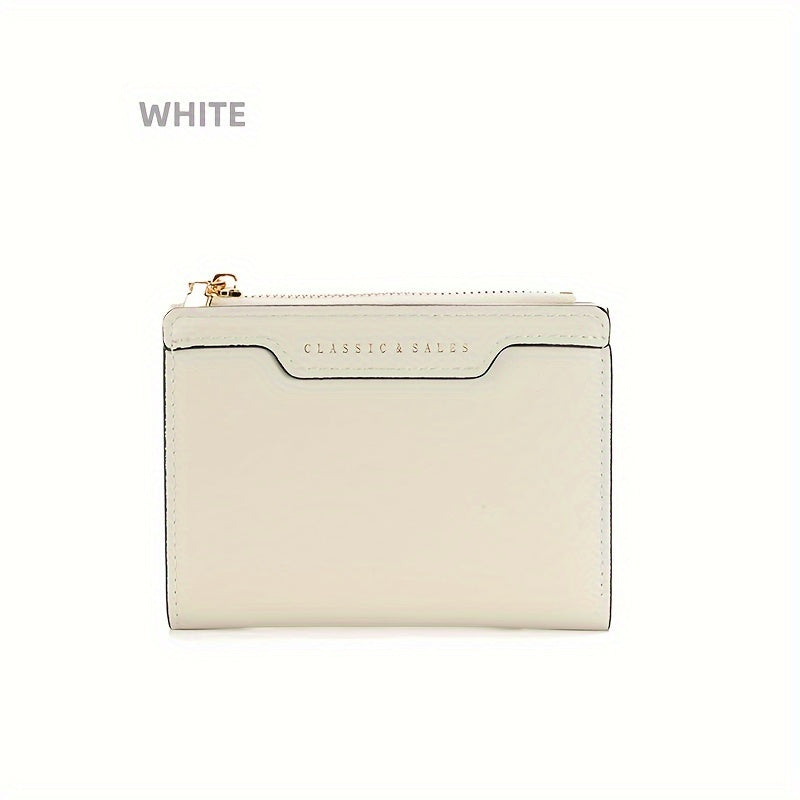 2024 Chic Women's Slim Wallet with Zipper - Multi-Functional, Ultra-Thin Card Holder in Multiple Colors