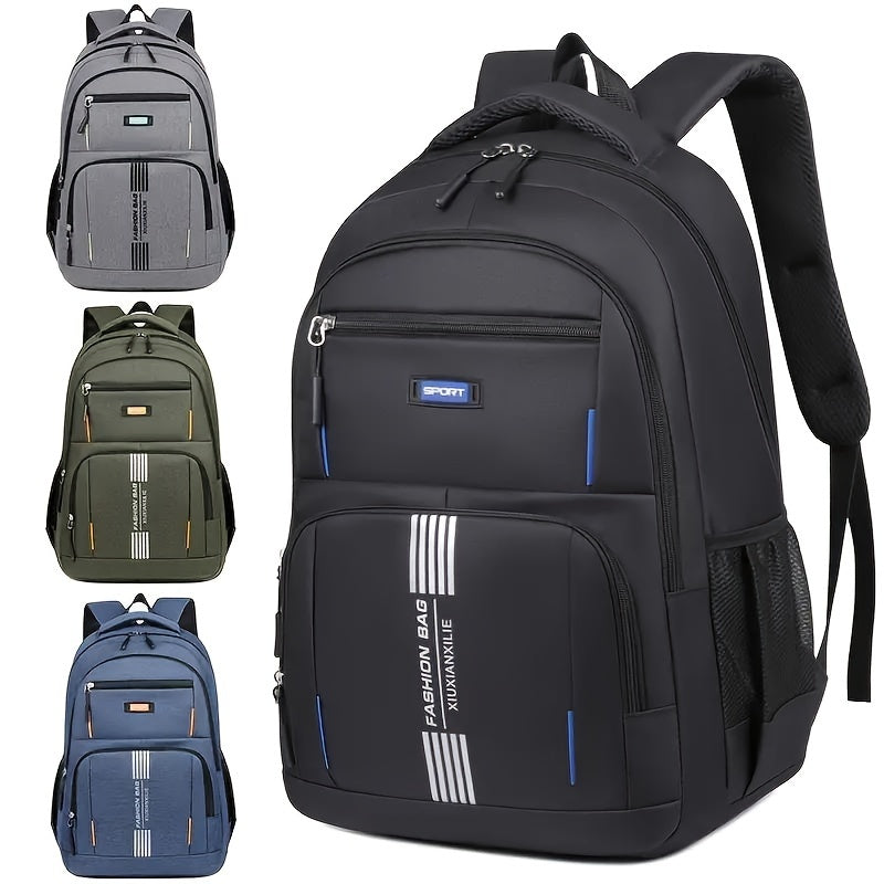 1pc Fashionable Large Capacity Casual Backpack with Simple Computer Compartment, Versatile Men'S Shoulder Bag