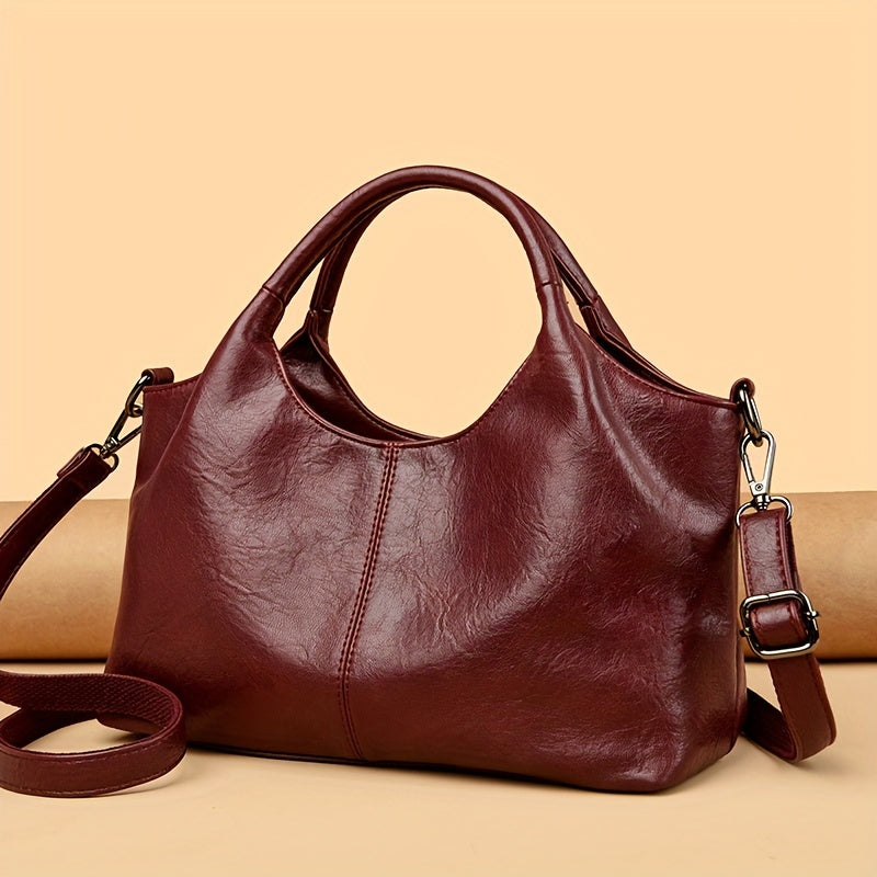2025 Trendy Handbag, Fashionable Women's Shoulder Bag, Gift for Mom, Casual Crossbody Bag, Versatile Shopping Bag with Zip Closure, Synthetic Material Lining, Adjustable Strap, Edgeless Decoration, Multiple Colors Available
