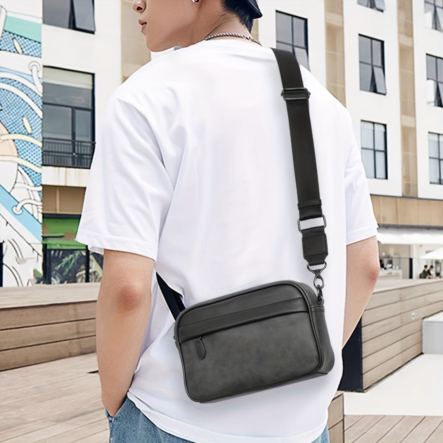 1pc Men's Bag, Sports Casual Messenger Bag, Casual Shoulder Bag, Retro Crossbody Bag For Daily Shopping Going Out
