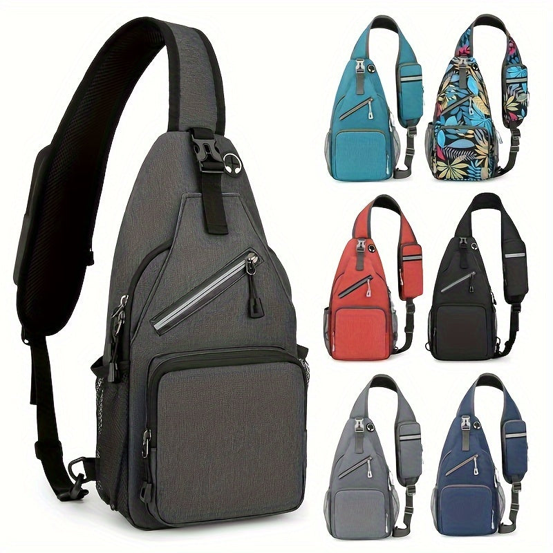 1pc Single Shoulder Bag for Men And Women, Multi-purpose Large Capacity Multi-layer Cross Body Bag with Earphone Cable Hole, Suitable for Outdoor Travel And Work