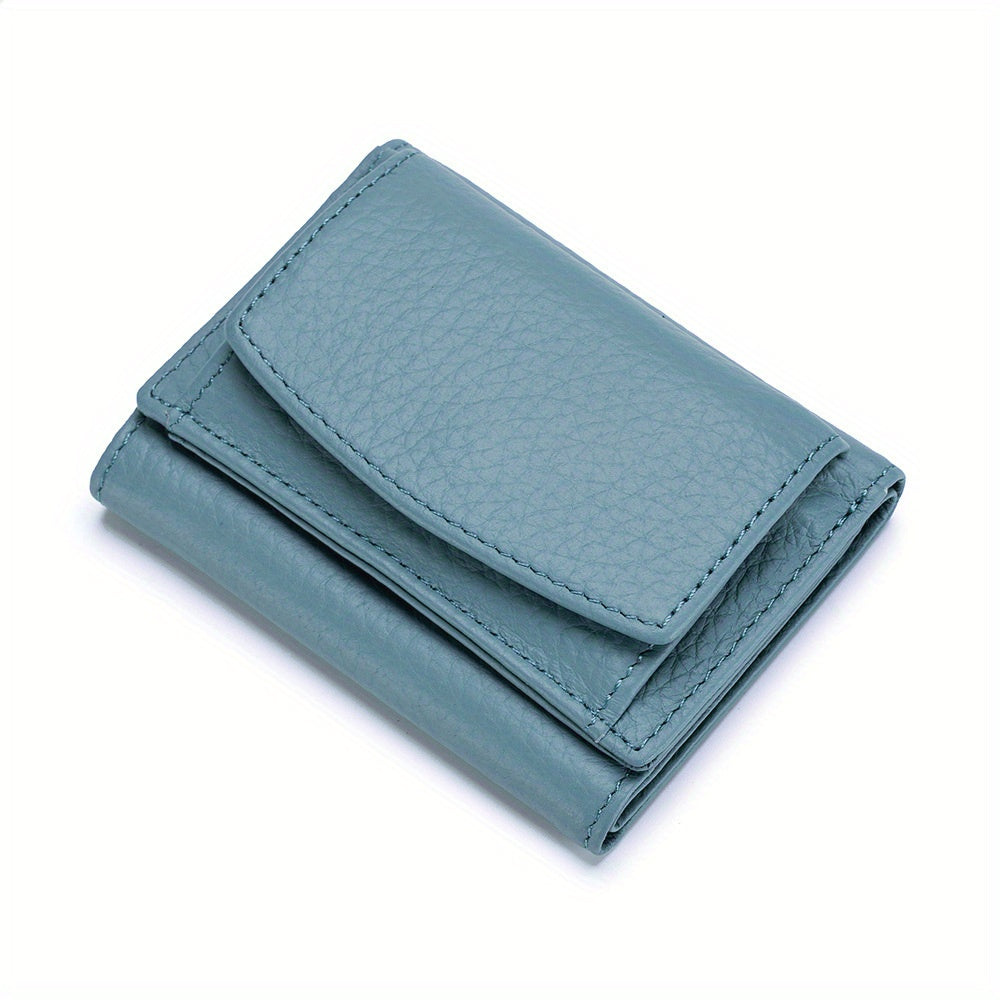 1pc Americana Style Synthetic Leather Wallet for Women, RFID Blocking, Slim Coin Purse with Snap Closure, Polyester Lined, Wet Wipe Clean, Card Holder Organizer