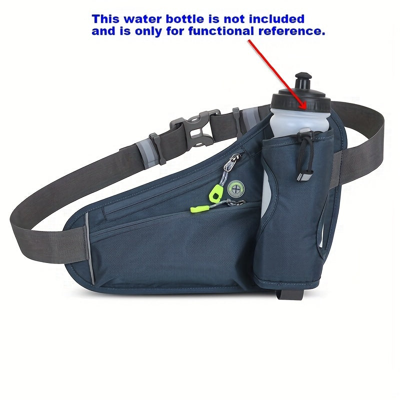 1pc Outdoor Sports Waist Bag - Multifunctional Fitness Storage Pouch with Multiple Pockets, Ideal for Men & Women, Perfect for Motorcycles, Bicycles, Hiking & Mountaineering, Black Nylon, Adjustable Strap, Motorcycle Waist Bag | Sleek Black Waist Bag | Se