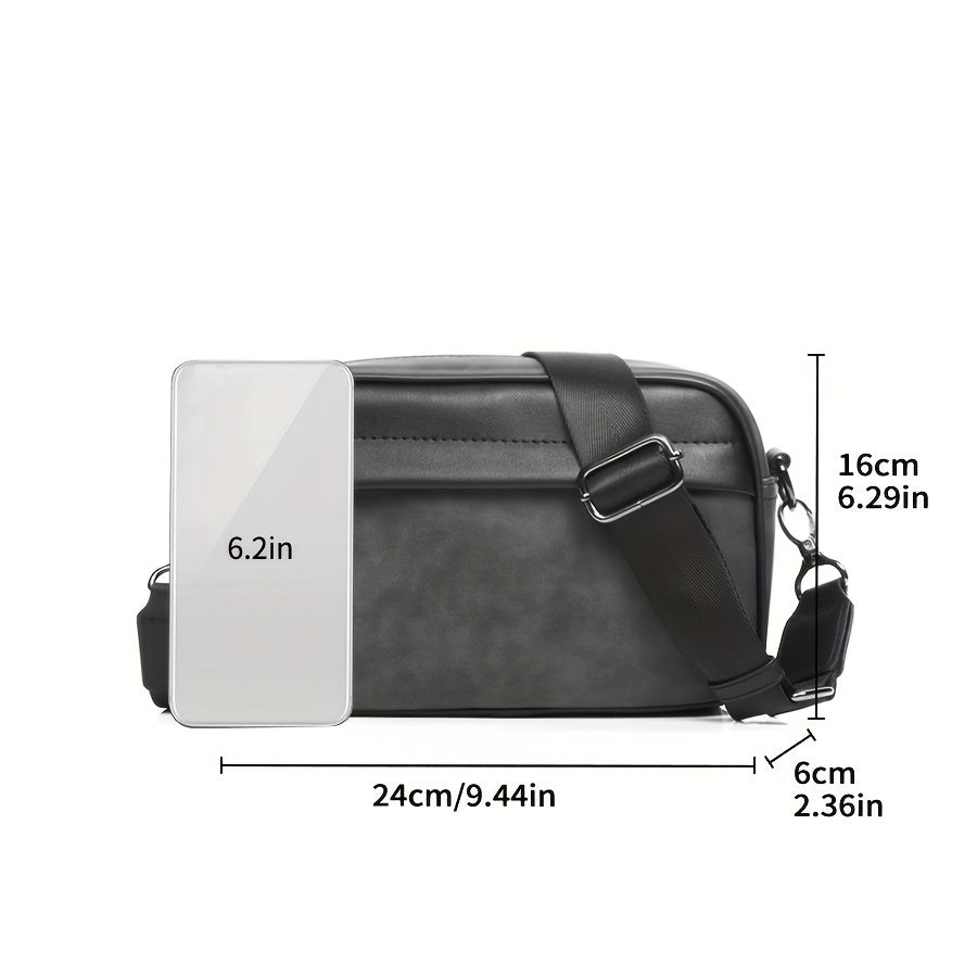 1pc Men's Bag, Sports Casual Messenger Bag, Casual Shoulder Bag, Retro Crossbody Bag For Daily Shopping Going Out