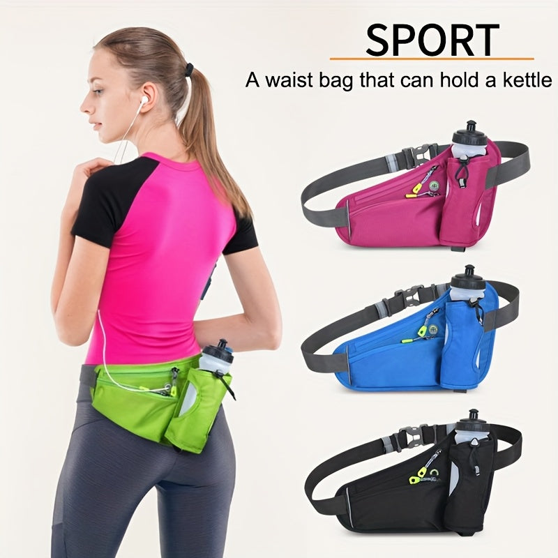 1pc Outdoor Sports Waist Bag - Multifunctional Fitness Storage Pouch with Multiple Pockets, Ideal for Men & Women, Perfect for Motorcycles, Bicycles, Hiking & Mountaineering, Black Nylon, Adjustable Strap, Motorcycle Waist Bag | Sleek Black Waist Bag | Se
