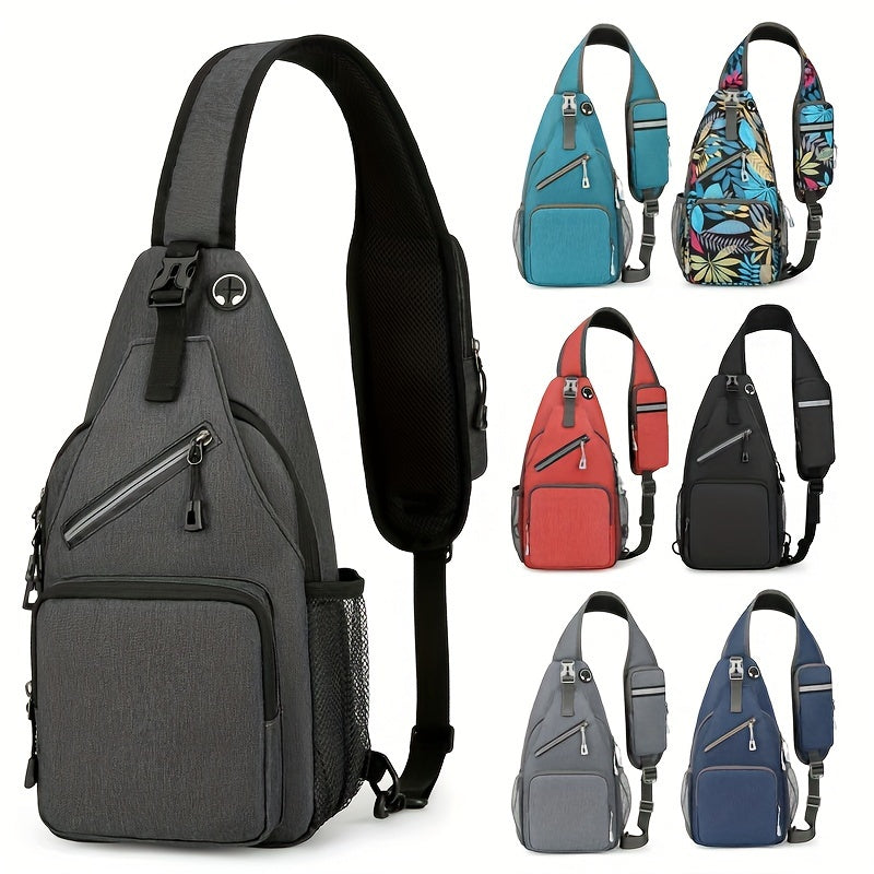 1pc Waterproof Single Shoulder Bag For Men And Women, Concealed Carry Bag With Holster, Crossbody Sling Bag Chest Pack, Multi Pocket Functional Chest Bag, Sports Fitness Business Sling Bag, Outdoor Travel Shoulder Purse