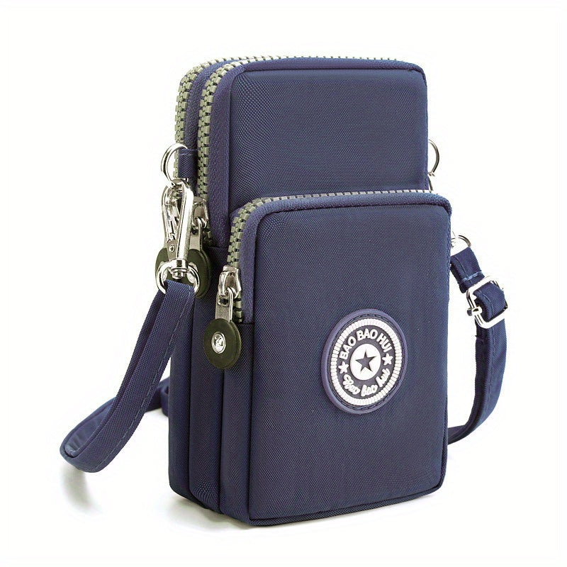 1pc Sport Wallet, Mobile Phone Bag, Shoulder Bag, Handbag, Coin Purse, Retro Keychain Small Purse