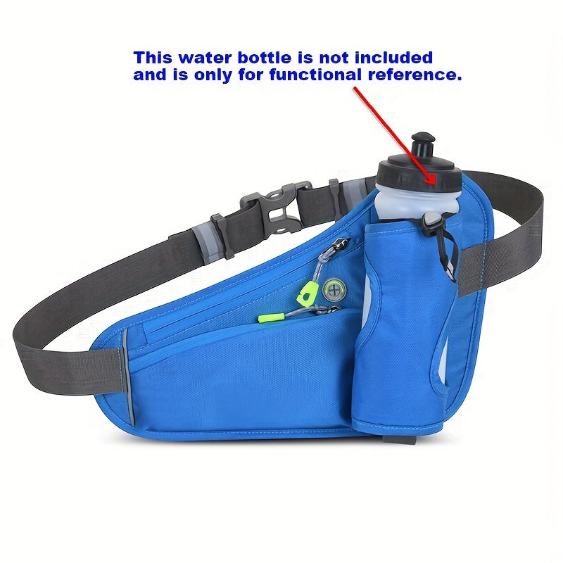 1pc Outdoor Sports Waist Bag - Multifunctional Fitness Storage Pouch with Multiple Pockets, Ideal for Men & Women, Perfect for Motorcycles, Bicycles, Hiking & Mountaineering, Black Nylon, Adjustable Strap, Motorcycle Waist Bag | Sleek Black Waist Bag | Se