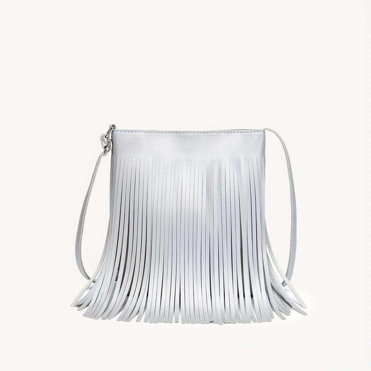 1 Women's Vintage Tassel Vertical Bucket Bag, Bohemian Crossbody Phone Bag with Fringe, Shoulder Bag, Ideal Gift Choice