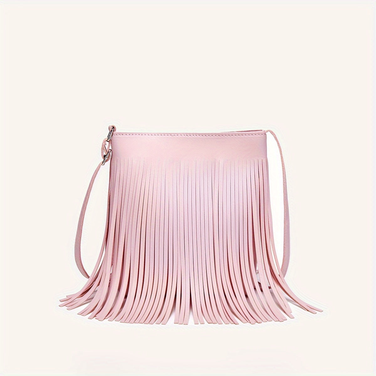 1 Women's Vintage Tassel Vertical Bucket Bag, Bohemian Crossbody Phone Bag with Fringe, Shoulder Bag, Ideal Gift Choice