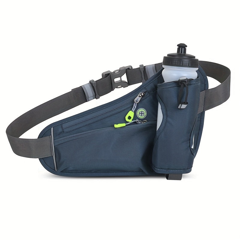 1pc Outdoor Sports Waist Bag - Multifunctional Fitness Storage Pouch with Multiple Pockets, Ideal for Men & Women, Perfect for Motorcycles, Bicycles, Hiking & Mountaineering, Black Nylon, Adjustable Strap, Motorcycle Waist Bag | Sleek Black Waist Bag | Se