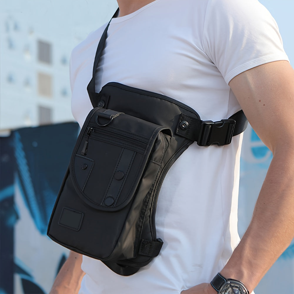 1pc Leg Bag Waist Bag for Men Motorcycle Riding Mens Multi-Function Travel Fishing Hiking Cycling Hip Bag