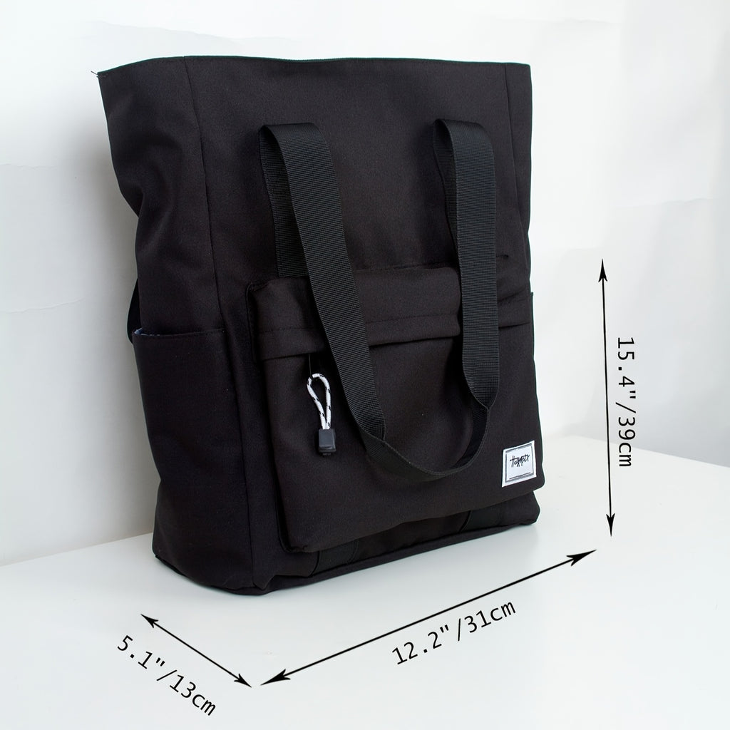 1pc Men's Large Capacity Multi-grid Layer Tote Bag - Simple, Daily, Fashionable Commuter Bag for Work, School, and Travel