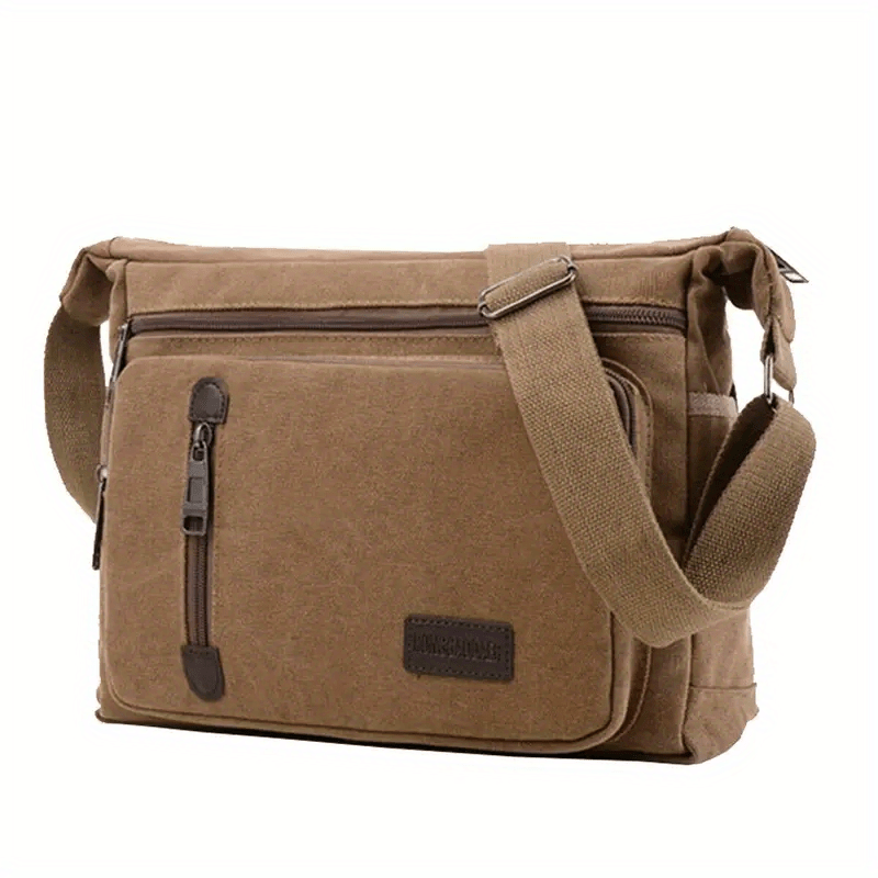 1pc Stylish Army Green Polyester Crossbody Bag - Adjustable Shoulder Strap, Retro Messenger Bag for Travel & Daily Use, Durable with Multiple Compartments, Perfect for Hiking & Outdoor Adventures, Hiking Gear