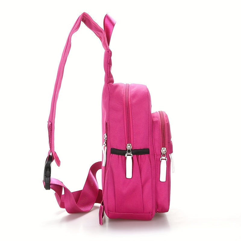 2024 New Women's Elegant Casual Crossbody Chest Pack - Adjustable Strap, Zipper Closure, Durable with Polyester Lining, Rose Red for Travel, Hiking, Cycling & Daily Use