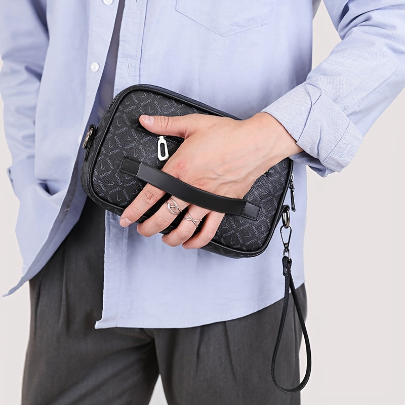 1pc Men's PU Casual Diagonal Shoulder Bag Handbag Suitable For Daily Use