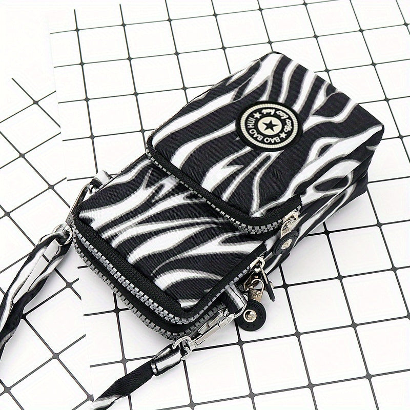 1pc Sport Wallet, Mobile Phone Bag, Shoulder Bag, Handbag, Coin Purse, Retro Keychain Small Purse
