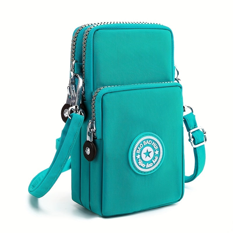 1pc Sport Wallet, Mobile Phone Bag, Shoulder Bag, Handbag, Coin Purse, Retro Keychain Small Purse