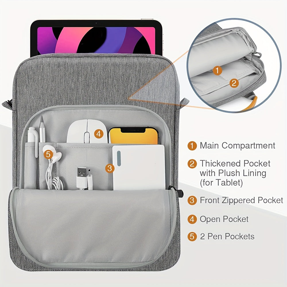 12.99 Inch Vertical Tablet Bag with Shoulder Strap, Men's and Women's Commuting Laptop Bag, Handbag, Suitable for Apple Thinkpad HP Dell