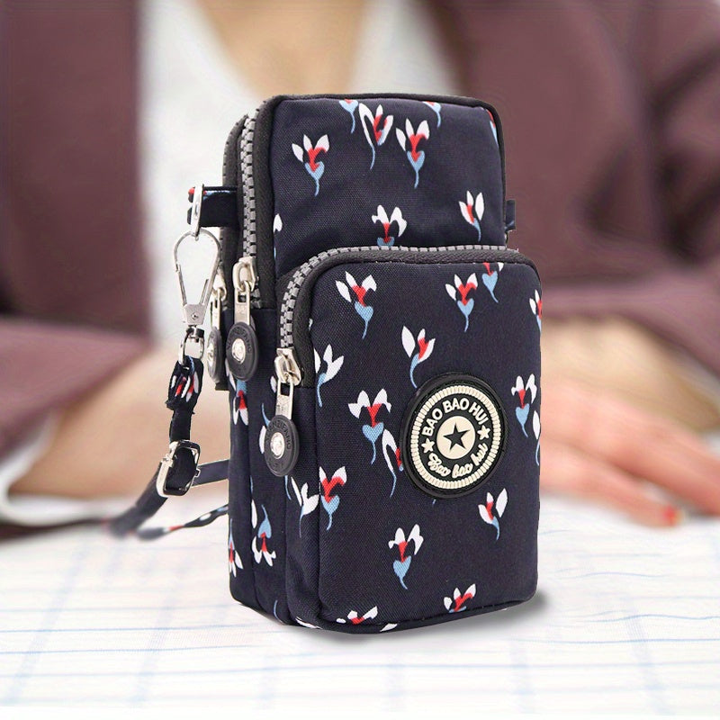 1pc Sport Wallet, Mobile Phone Bag, Shoulder Bag, Handbag, Coin Purse, Retro Keychain Small Purse