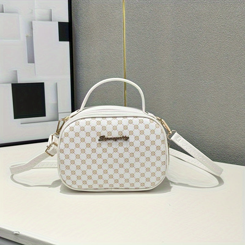 1pc Girl's Fashionable Cross-body Bag, Rhombus Embroidered Bag, Mobile Phone Bag, Coin Purse Handbag, Ideal choice for Gifts