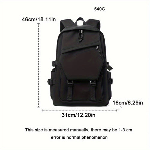 14-Inch Men'S And Women'S Backpack, Trendy Work Backpack, Simple Couple Laptop Backpack, Student Backpack, Fashionable Large-Capacity Multi-Pocket Backpack