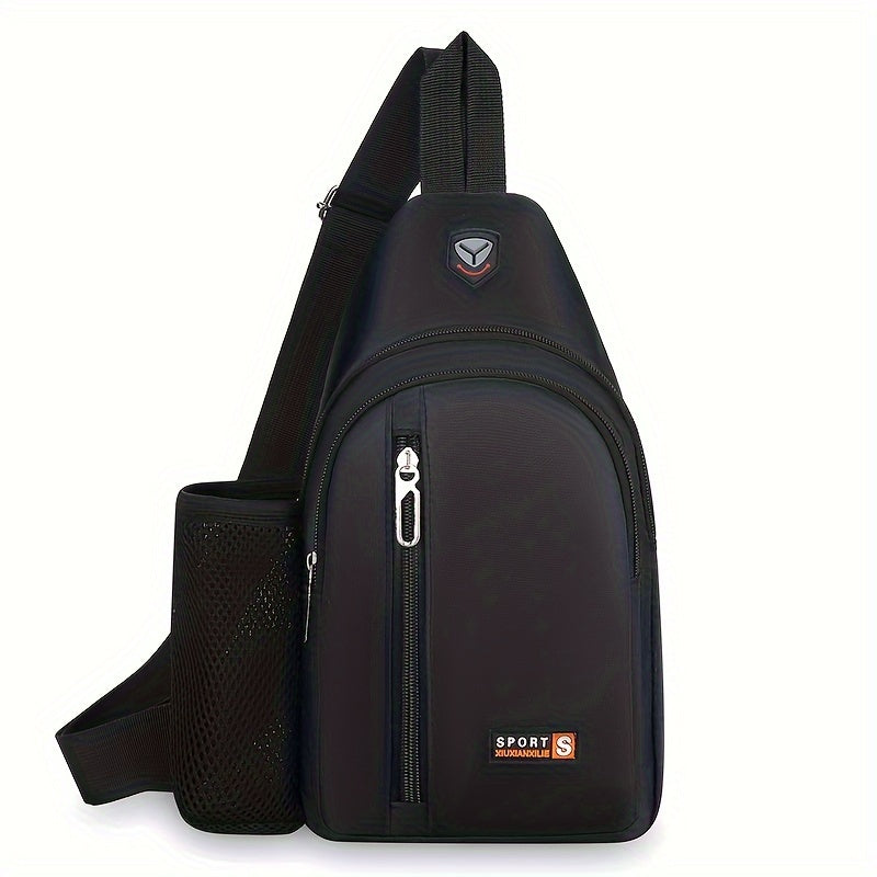1pc Men's Business Chest Bag, Simple Fashion Casual Crossbody Bag
