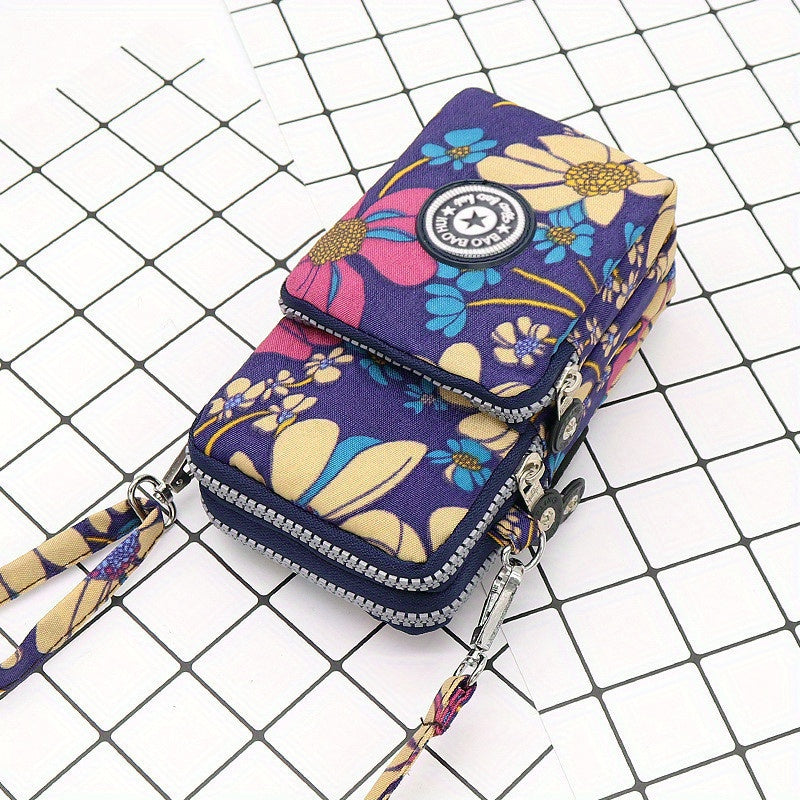 1pc Sport Wallet, Mobile Phone Bag, Shoulder Bag, Handbag, Coin Purse, Retro Keychain Small Purse