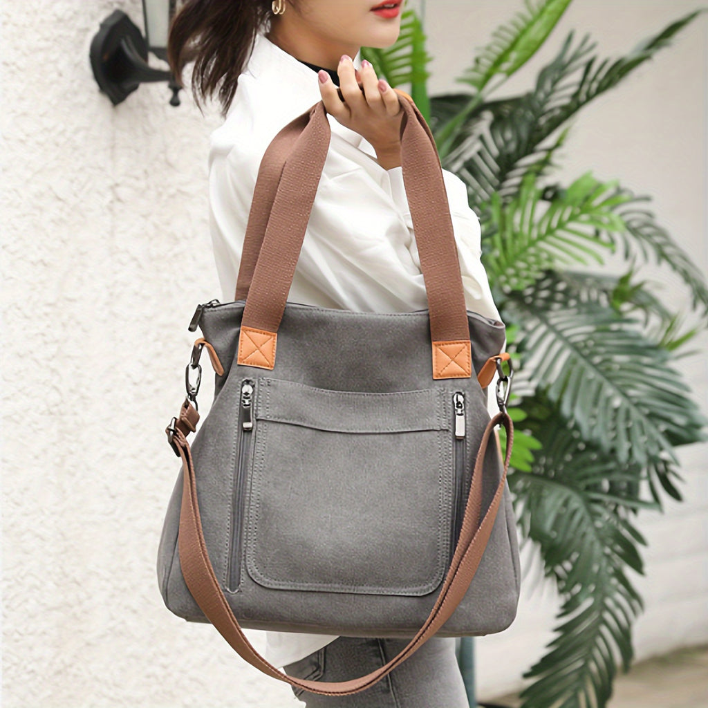 Women's retro-style fashionable casual single-shoulder bag, crossbody bag, tote bag