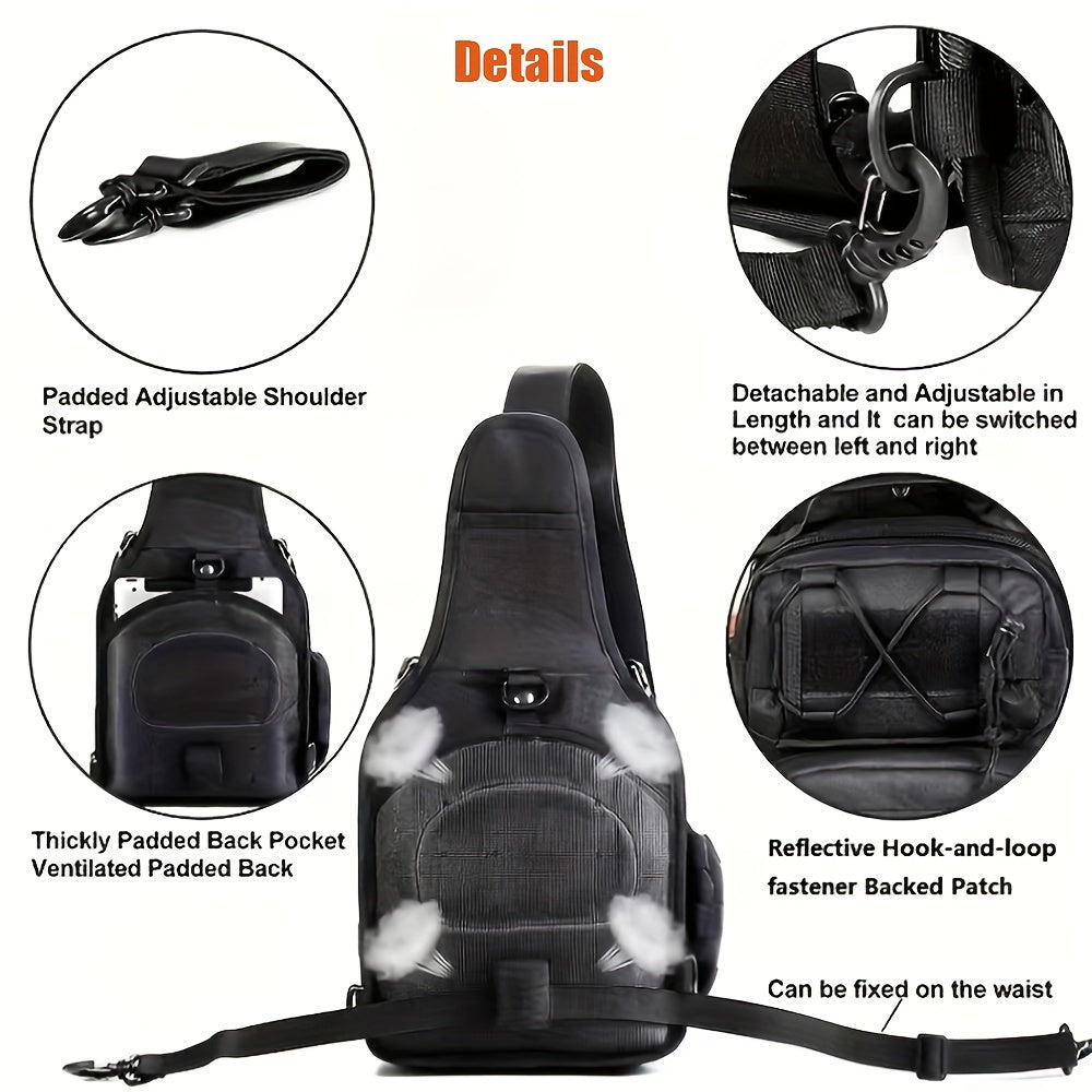 1pc Mens Oxford Stylish Shoulder Bag - Durable Messenger for Travel, Hiking & Outdoor Sports - Comfortable, Spacious, Multipurpose Design - Ideal for Adventure Seekers