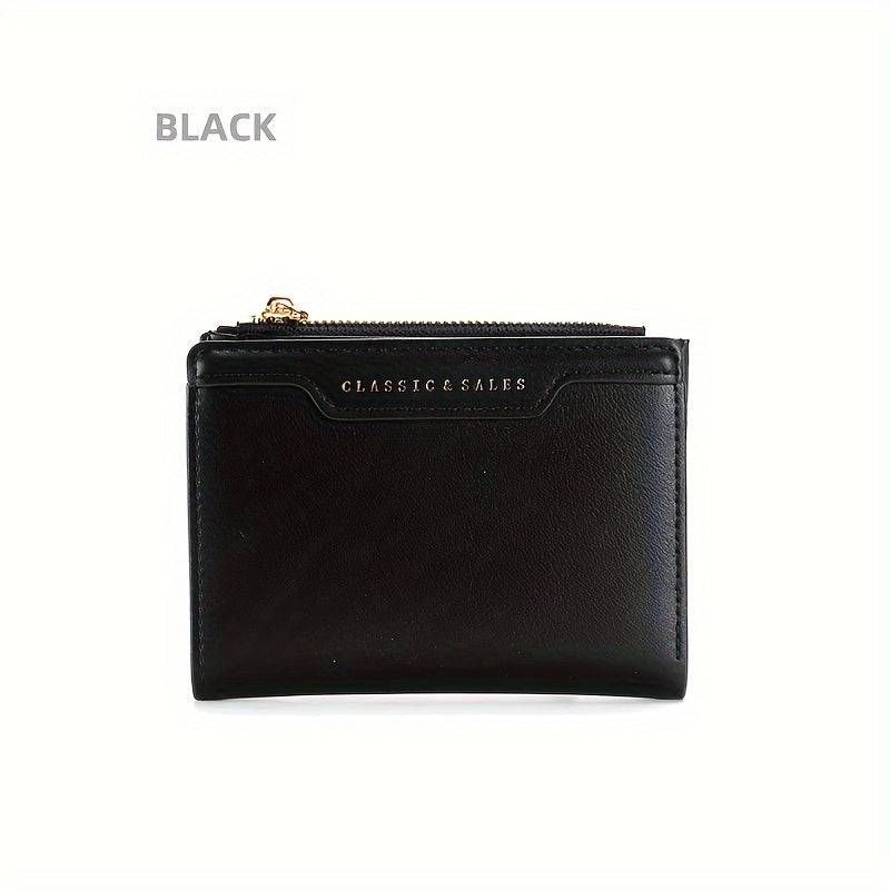 2024 Chic Women's Slim Wallet with Zipper - Multi-Functional, Ultra-Thin Card Holder in Multiple Colors